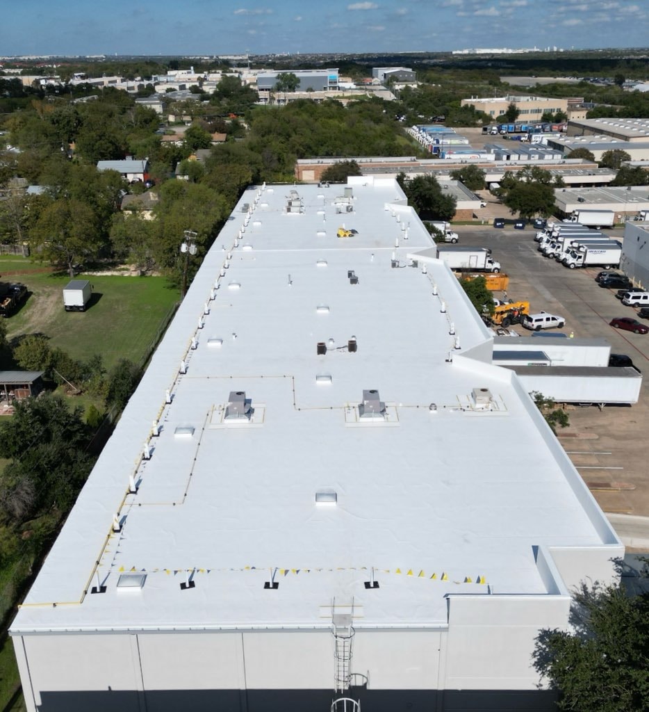 Commercial TPO roofing project